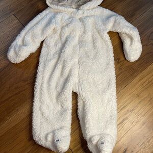 Cozy White Fleece Kids One Piece
